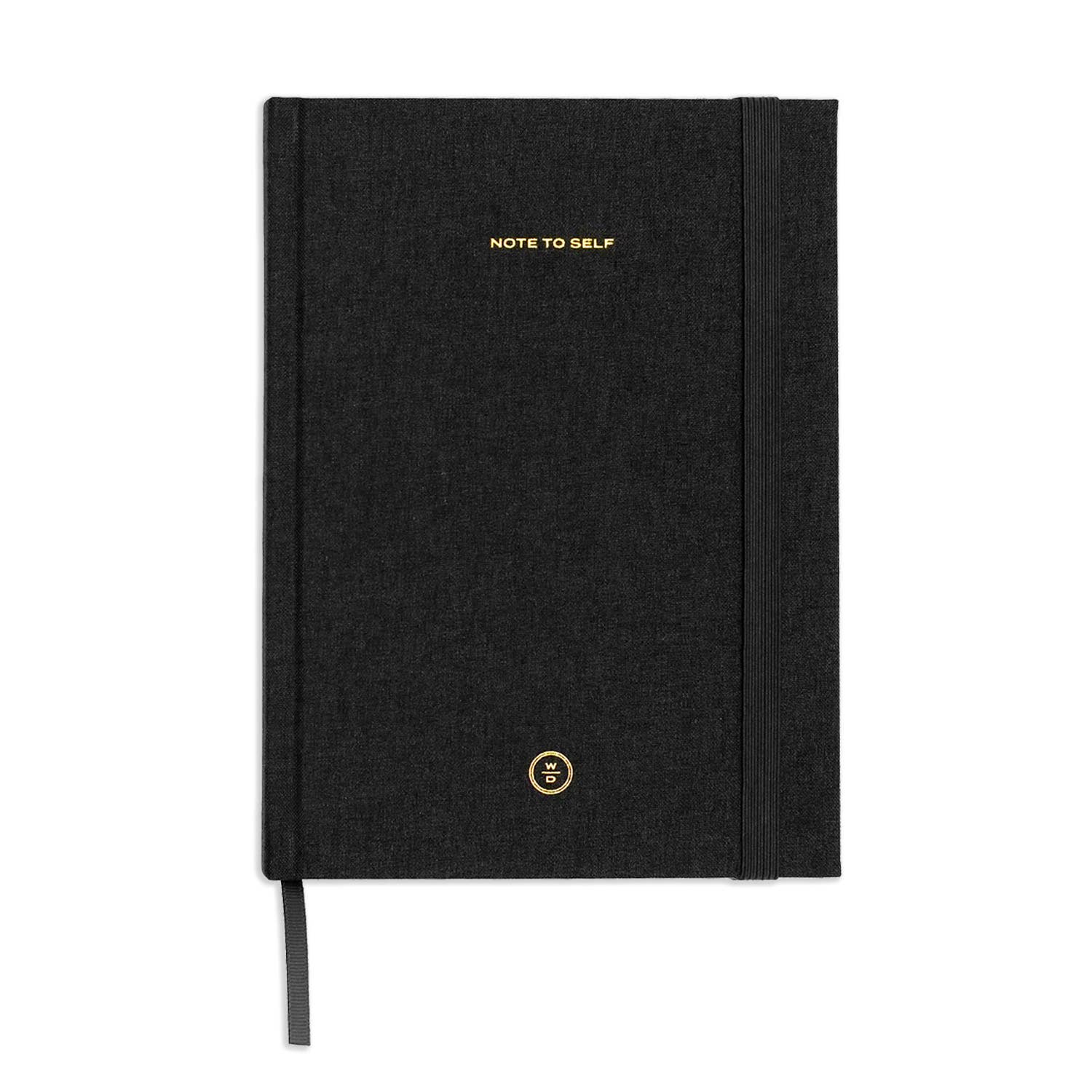 Charcoal Linen Note to Self Journal - twineshopco