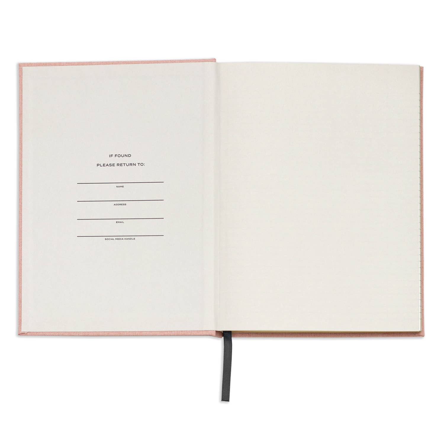 Pink Linen Note to Self Journal - twineshopco