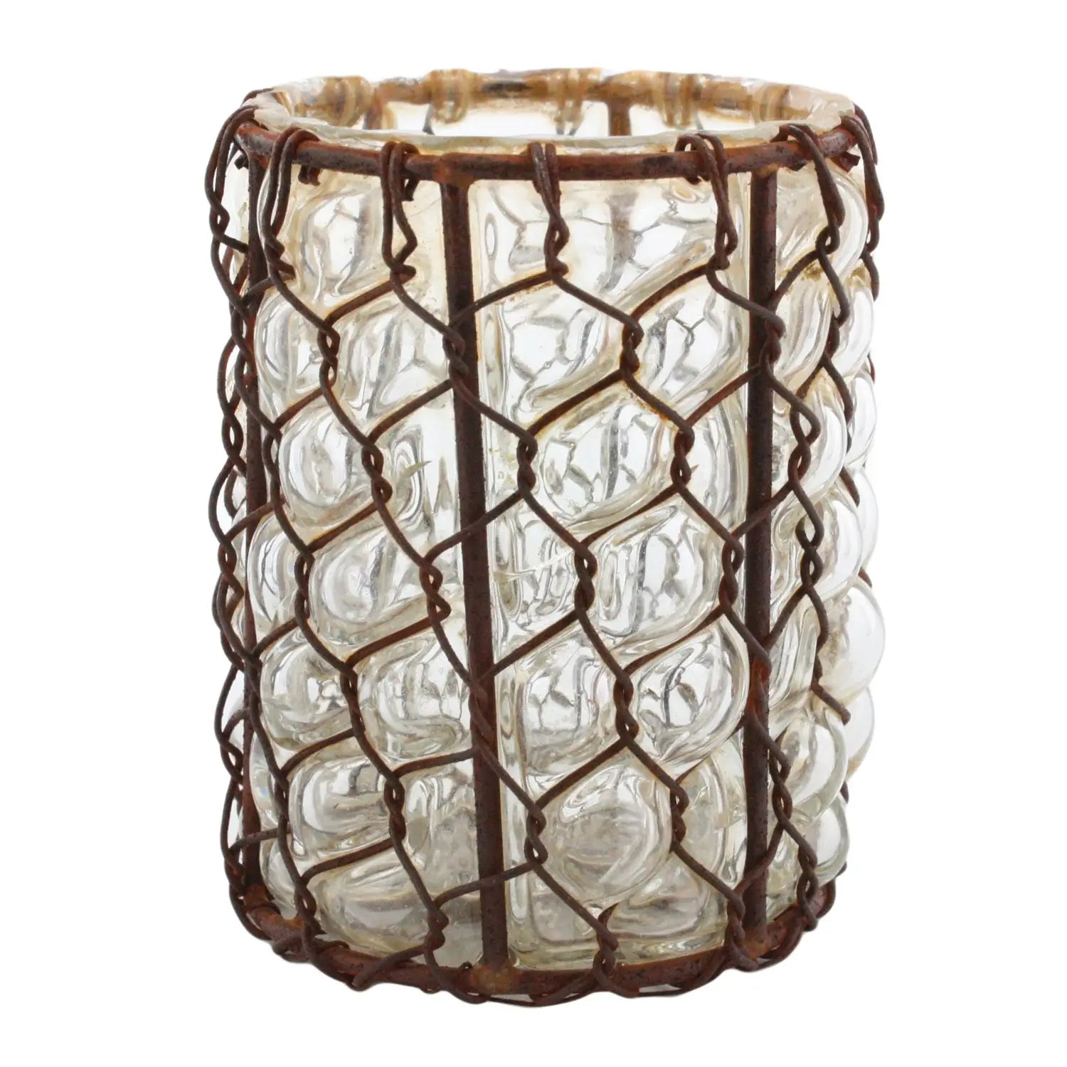 Rustic Wire Hurricane Jar - Small